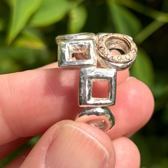 Pink Diamonds, rose gold and sterling silver Ring - Picture 11 of 13